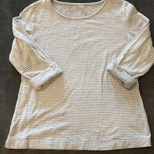 Super soft gray striped top
